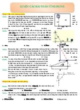 Đề luyên cac bài toán ứng dụng Lớp 12